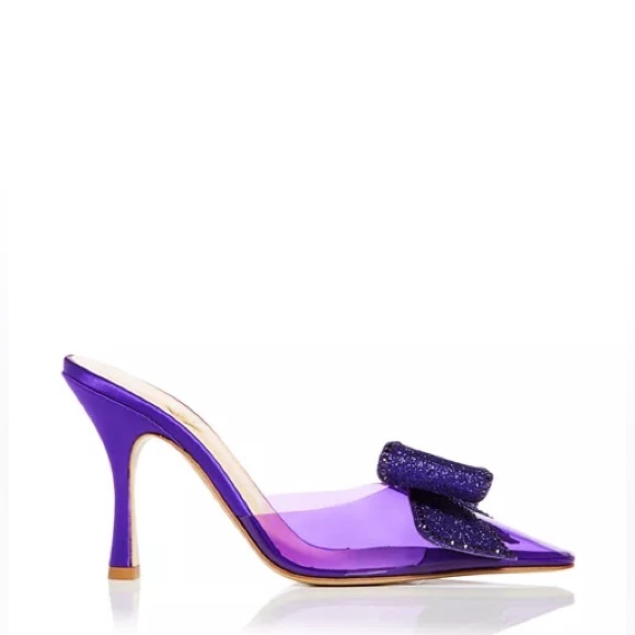 Nalebe Diamante Embellished clear Mules retail price $730 - Picture 5 of 8